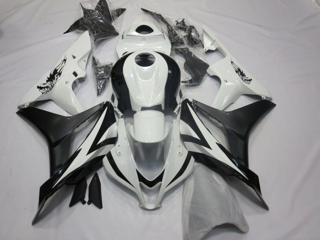 2007-2008 Honda CBR600RR Motorcycle Fairings - White Matte Black OEM Style Canada Websites