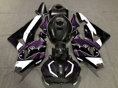 2013-2023 Honda CBR600RR Motorcycle Fairings - Black Carbon Fiber White Purple Bull Canada Websites