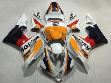 2007-2008 Honda CBR600RR Motorcycle Fairings - Orange White Red Glossy Black Repsol Style Canada Websites