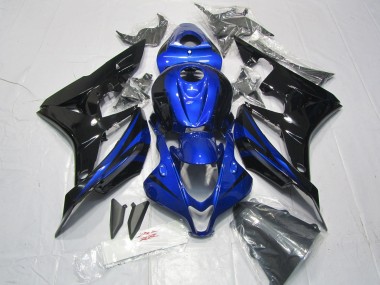 2007-2008 Honda CBR600RR Motorcycle Fairing Kits - Blue Glossy Black Canada Websites