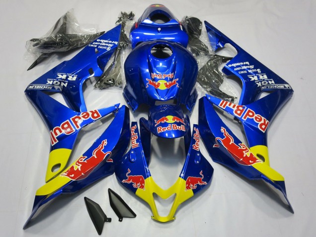 2007-2008 Honda CBR600RR Motorcycle Fairings - Blue Yellow Red Bull Canada Websites