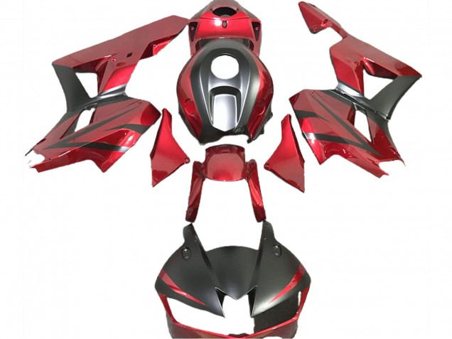 2013-2023 Honda CBR600RR Motorcycle Fairings - Deep Red Matte Black Canada Websites