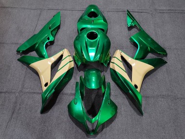 2007-2008 Honda CBR600RR Motorcycle Fairings - Emerald Green Tan Canada Websites