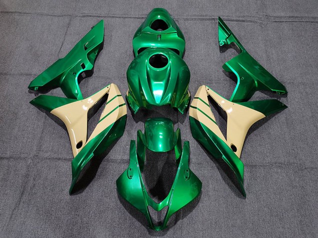 2007-2008 Honda CBR600RR Motorcycle Fairings - Emerald Green Tan Canada Websites
