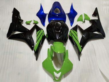 2007-2008 Honda CBR600RR Motorcycle Fairings - Blue Green Glossy Black Canada Websites