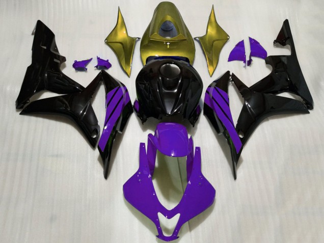 2007-2008 Honda CBR600RR Motorcycle Fairings - Gold Purple Glossy Black Canada Websites