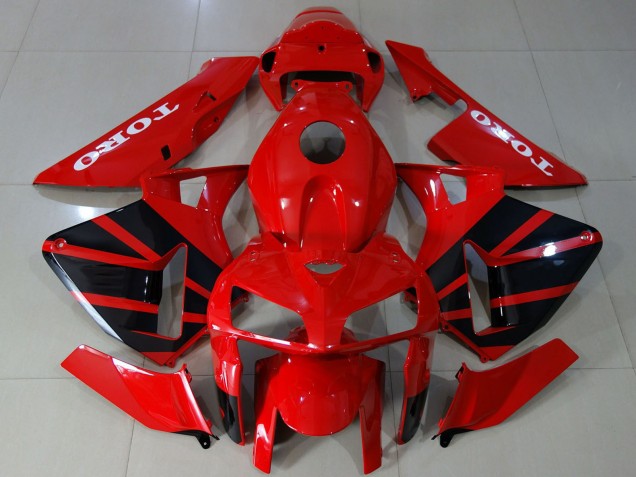2005-2006 Honda CBR600RR Motorcycle Fairings - Glossy Red Black Canada Websites