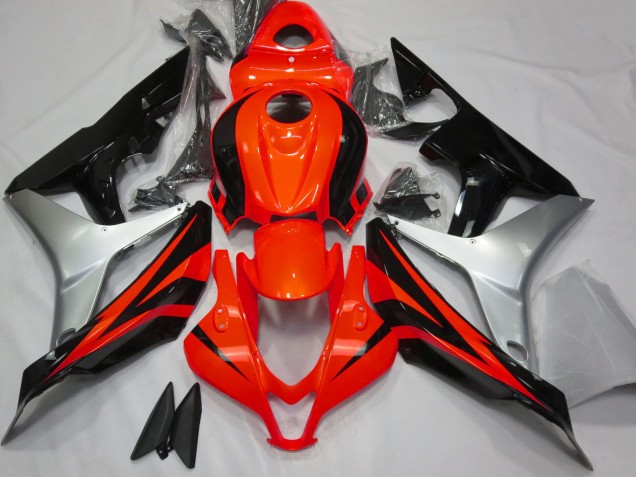 2007-2008 Honda CBR600RR Motorcycle Fairing - Silver Red Glossy Black OEM Style Canada Websites