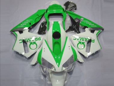 2003-2004 Honda CBR600RR Motorcycle Fairings - White Green Pramac Canada Websites