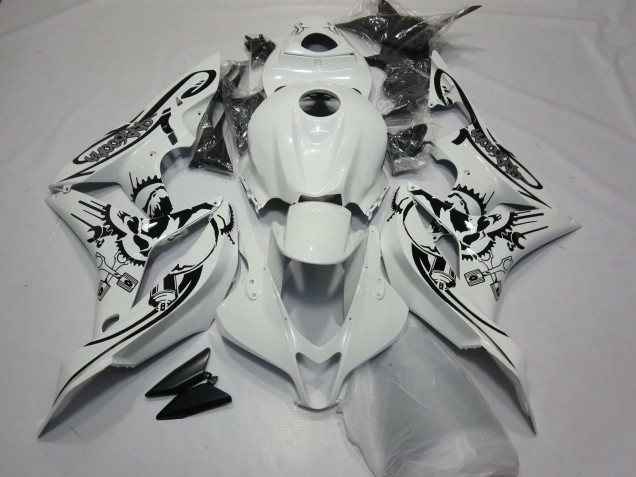 2007-2008 Honda CBR600RR Motorcycle Fairings - White Black Canada Websites