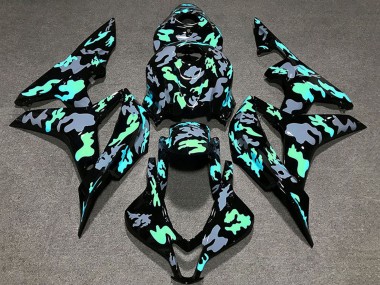 2007-2008 Honda CBR600RR Motorcycle Fairings - Green Grey Camouflage Canada Websites