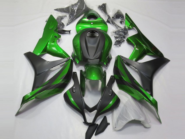 2007-2008 Honda CBR600RR Motorcycle Fairings - Green Matte Black Canada Websites
