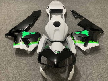 2003-2004 Honda CBR600RR Motorcycle Fairings - White Green Glossy Black Splatter Canada Websites