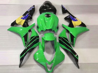 2007-2008 Honda CBR600RR Motorcycle Fairings - Green Yellow Glossy Black Blue Bull Canada Websites