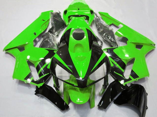 2005-2006 Honda CBR600RR Motorcycle Fairings - Green Glossy Black Design Canada Websites