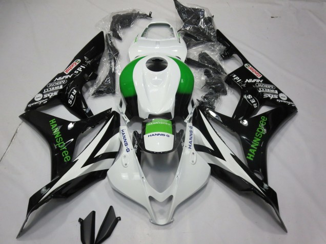 2007-2008 Honda CBR600RR Motorcycle Fairings - White Green Glossy Black Hannspree Canada Websites