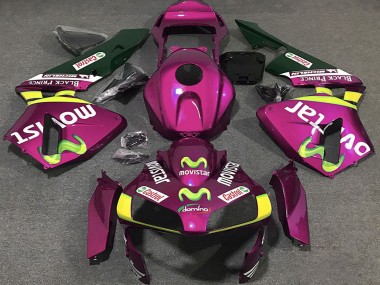 2003-2004 Honda CBR600RR Motorcycle Fairings - Hot Pink Yellow Green MoviStar Canada Websites