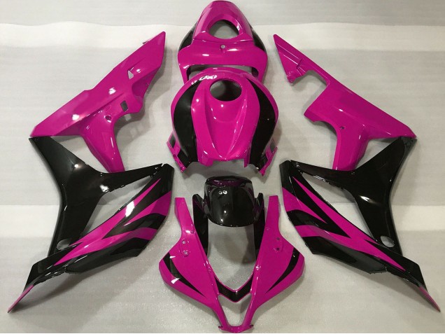 2007-2008 Honda CBR600RR Motorcycle Fairing - Pink Glossy Black OEM Style Canada Websites