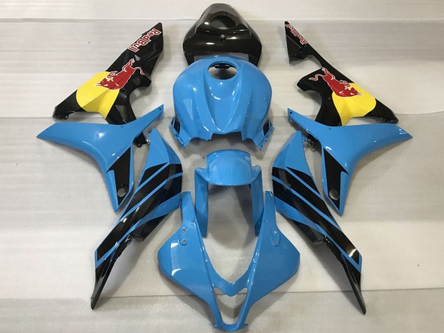2007-2008 Honda CBR600RR Motorcycle Fairings - Light Blue Yellow Glossy Black Red Bull Canada Websites