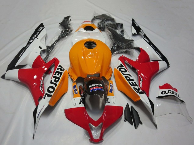 2007-2008 Honda CBR600RR Motorcycle Fairings - Orange White Red Glossy Black Repsol Canada Websites