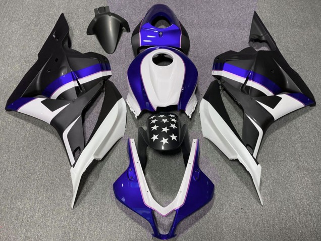 2009-2012 Honda CBR600RR Motorcycle Fairings - Dark Blue Matte Black Star Canada Websites