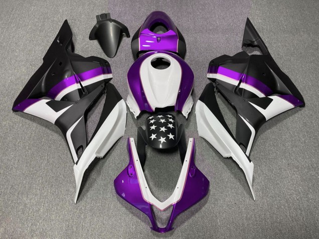 2009-2012 Honda CBR600RR Motorcycle Fairings - White Purple Matte Black Star Canada Websites