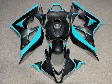 2007-2008 Honda CBR600RR Motorcycle Fairing - Cyan Blue Matte Black Canada Websites