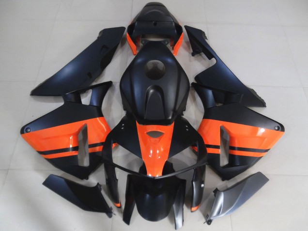 2005-2006 Honda CBR600RR Motorcycle Fairings - Matte Black Glossy Orange Canada Websites