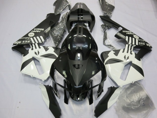 2005-2006 Honda CBR600RR Motorcycle Fairings - White Matte Black Puisher Logo Canada Websites