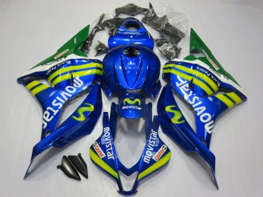 2009-2012 Honda CBR600RR Motorcycle Fairings - Blue Green MoviStar Canada Websites
