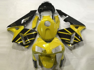 2003-2004 Honda CBR600RR Motorcycle Fairings - Mustard Yellow Glossy Black Canada Websites