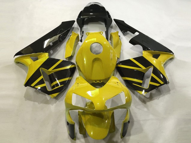 2003-2004 Honda CBR600RR Motorcycle Fairings - Mustard Yellow Glossy Black Canada Websites