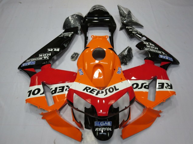 2003-2004 Honda CBR600RR Motorcycle Fairings - Orange White Red Glossy Black OEM Style Repsol Canada Websites