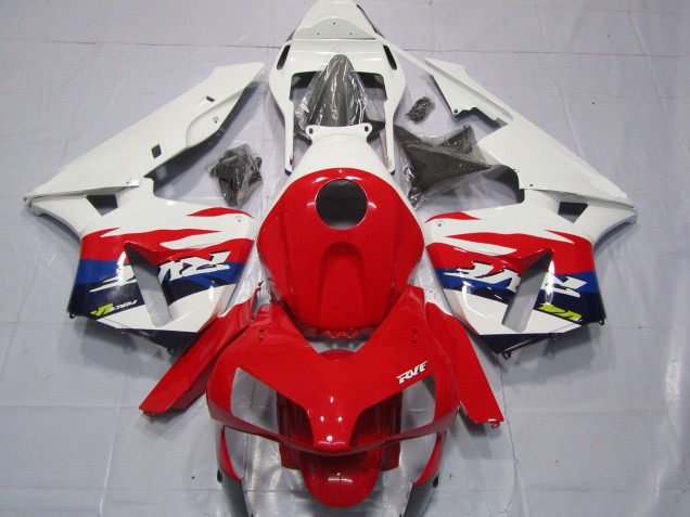 2003-2004 Honda CBR600RR Motorcycle Fairings - White Red Blue RVF Style Canada Websites