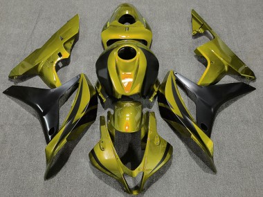 2007-2008 Honda CBR600RR Motorcycle Fairings - Gold Matte Black OEM Style Canada Websites