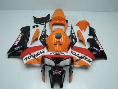 2005-2006 Honda CBR600RR Motorcycle Fairings - Orange Red White Black One Heart Repsol Canada Websites