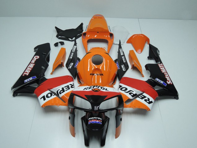 2005-2006 Honda CBR600RR Motorcycle Fairings - Orange Red White Black One Heart Repsol Canada Websites