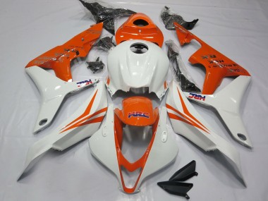 2007-2008 Honda CBR600RR Motorcycle Fairings - White Orange HRC Canada Websites