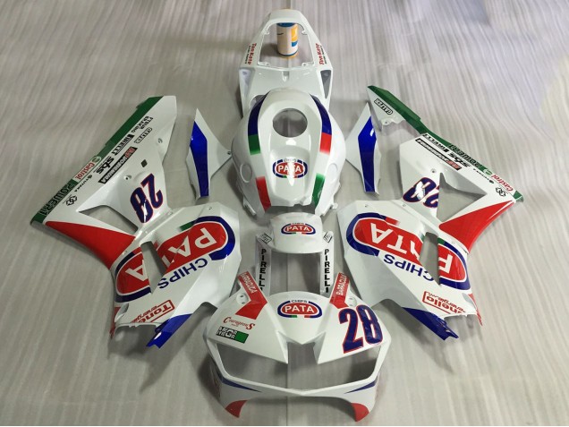 2013-2023 Honda CBR600RR Motorcycle Fairings - White Red Blue Pata 28 Canada Websites