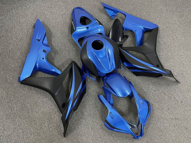 2007-2008 Honda CBR600RR Motorcycle Fairings - Blue Matte Black OEM Style Canada Websites