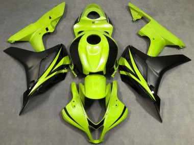 2007-2008 Honda CBR600RR Motorcycle Fairings - Neon Yellow Matte Black OEM Style Canada Websites