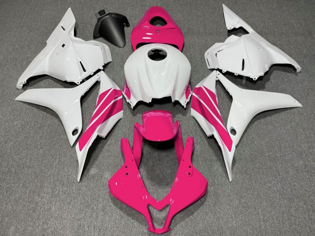 2009-2012 Honda CBR600RR Motorcycle Fairings - White Pink Stripe Canada Websites