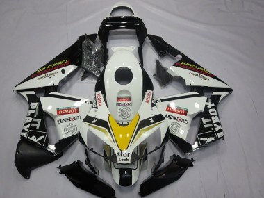 2003-2004 Honda CBR600RR Motorcycle Fairings - White Yellow Glossy Black Playboy Style Canada Websites