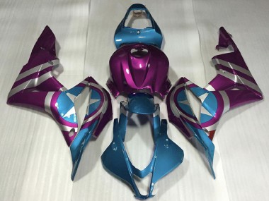 2007-2008 Honda CBR600RR Motorcycle Fairings - Purple Light Blue Captain America Canada Websites