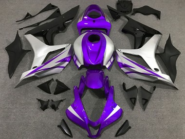 2007-2008 Honda CBR600RR Motorcycle Fairings - Silver Purple Glossy Black OEM Style Canada Websites