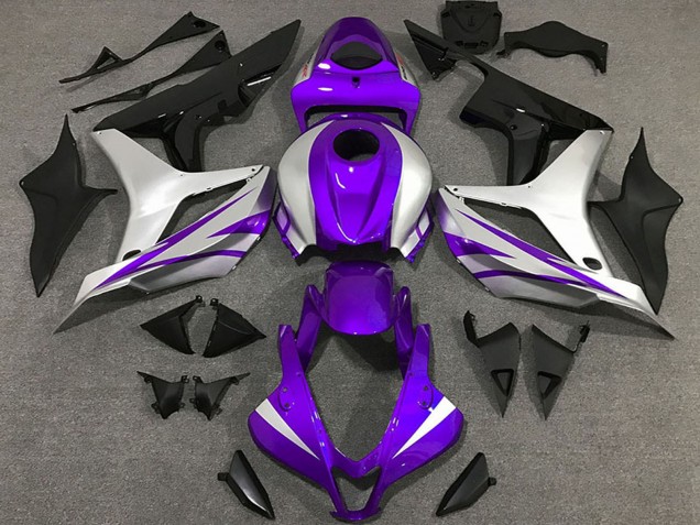 2007-2008 Honda CBR600RR Motorcycle Fairings - Silver Purple Glossy Black OEM Style Canada Websites