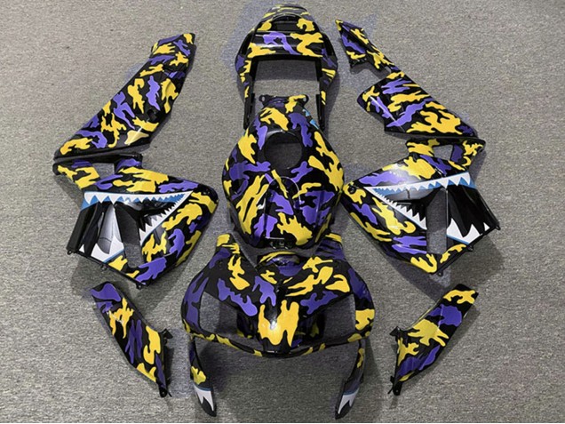 2003-2004 Honda CBR600RR Motorcycle Fairings - Purple Yellow Camouflage Shark Canada Websites