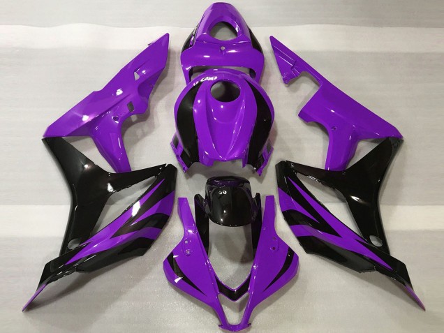 2007-2008 Honda CBR600RR Motorcycle Fairings - Purple Glossy Black OEM Style Canada Websites