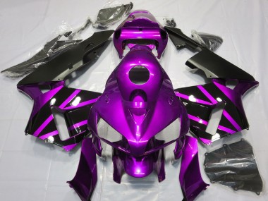 2005-2006 Honda CBR600RR Motorcycle Fairings - Purple Glossy Black Design Canada Websites
