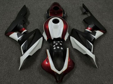 2009-2012 Honda CBR600RR Motorcycle Fairings - White Red Matte Black Star Canada Websites